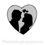 Кисти в виде сердечек для Фотошопа - кисть 1