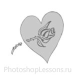 Кисти в виде сердечек для Фотошопа - кисть 10