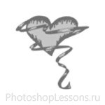 Кисти в виде сердечек для Фотошопа - кисть 12