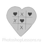 Кисти в виде сердечек для Фотошопа - кисть 15