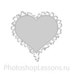 Кисти в виде сердечек для Фотошопа - кисть 8