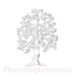 Кисти: силуэты деревьев для Фотошопа - кисть 4