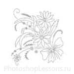 Кисти: цветочные орнаменты для Фотошопа - кисть 22