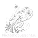 Кисти: цветочные орнаменты для Фотошопа - кисть 53